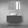 Oltens Vernal bathroom furniture set 100 cm with countertop, matte graphite/white gloss 68253400 zdj.1