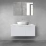 Oltens Vernal bathroom furniture set 100 cm with countertop, matte grey/white gloss 68253700 zdj.1