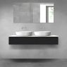 Oltens Vernal bathroom furniture set 140 cm with countertop, matte black/white gloss 68322300 zdj.1