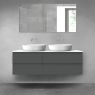 Oltens Vernal bathroom furniture set 140 cm with countertop, matte graphite/white gloss 68258400 zdj.1