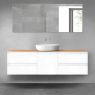Oltens Vernal zestaw mebli łazienkowych 160 cm z blatem biały połysk/dąb 68403000 zdj.1