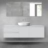 Oltens Vernal bathroom furniture set 160 cm with countertop, matte grey 68407700 zdj.1