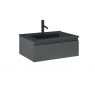 Zestaw Oltens Vernal umywalka z szafką 60 cm czarny mat/grafit mat 68005400 zdj.1