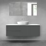 Oltens Vernal bathroom furniture set 140 cm with countertop, matte graphite/white gloss 68275400 zdj.1