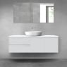 Oltens Vernal bathroom furniture set 140 cm with countertop, matte grey/white gloss 68275700 zdj.1