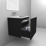 Oltens Lun Rila 80 cm grooved vanity unit, matt black 60028300 zdj.4