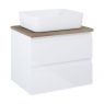 Oltens Vernal szafka 60 cm podumywalkowa wisząca z blatem biały połysk/dąb 60000060 zdj.1