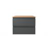 Oltens Vernal wall-mounted base unit 60 cm with countertop, matte graphite/oak 68124400 zdj.2