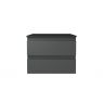 Oltens Vernal szafka 60 cm podumywalkowa wisząca z blatem grafit mat/czarny mat 68118400 zdj.2
