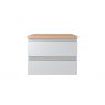Oltens Vernal Waschbeckenunterschrank wandhängend 60 cm mit Waschbeckenplatte grau matt/Eiche 68124700 zdj.2