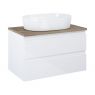 Oltens Vernal szafka 80 cm podumywalkowa wisząca z blatem biały połysk/dąb 60001060 zdj.1