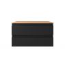 Oltens Vernal szafka 80 cm podumywalkowa wisząca z blatem czarny mat/dąb 68125300 zdj.2