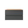 Oltens Vernal wall-mounted base unit 80 cm with countertop, matte graphite/oak 68125400 zdj.2