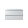 Oltens Vernal Waschbeckenunterschrank wandhängend 80 cm mit Waschbeckenplatte grau matt 68116700 zdj.2