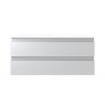 Oltens Vernal Waschbeckenunterschrank wandhängend 100 cm mit Waschbeckenplatte grau matt/weiß glänzend 68123700 zdj.2