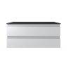 Oltens Vernal Waschbeckenunterschrank wandhängend 100 cm mit Waschbeckenplatte grau matt/schwarz matt 68120700 zdj.2