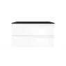Oltens Vernal wall-mounted base unit 80 cm with countertop, white gloss/matte black 68119000 zdj.2