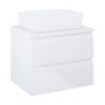 Oltens Vernal szafka 60 cm podumywalkowa wisząca z blatem biały połysk 60006000 zdj.2