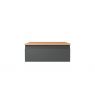 Oltens Vernal wall-mounted base unit 60 cm with countertop, matte graphite/oak 68107400 zdj.2
