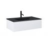 Oltens Vernal Set: Waschbecken mit Schrank 80 cm schwarz matt/weiß glänzend 68007000 zdj.1