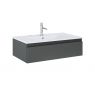 Oltens Vernal Set: Waschbecken mit Schrank 80 cm weiß/grafitfarben matt 68006400 zdj.1