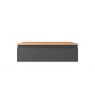 Oltens Vernal wall-mounted base unit 80 cm with countertop, matte graphite/oak 68108400 zdj.2