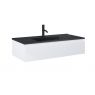 Oltens Vernal Set: Waschbecken mit Schrank 100 cm schwarz matt/weiß glänzend 68009000 zdj.1