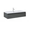 Oltens Vernal Set: Waschbecken mit Schrank 100 cm weiß/grafitfarben matt 68008400 zdj.1