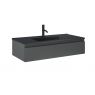 Oltens Vernal Set: Waschbecken mit Schrank 100 cm schwarz matt/grafitfarben matt 68009400 zdj.1