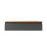 Oltens Vernal wall-mounted base unit 100 cm with countertop, matte graphite/oak 68109400 zdj.2