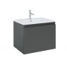 Oltens Vernal Set: Waschbecken mit Schrank 60 cm weiß/grafitfarben matt 68012400 zdj.1
