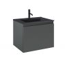 Oltens Vernal Set: Waschbecken mit Schrank 60 cm schwarz matt/grafitfarben matt 68013400 zdj.1
