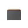 Oltens Vernal Waschbeckenunterschrank wandhängend 60 cm mit Waschbeckenplatte grafitfarben matt/Eiche 68111400 zdj.2