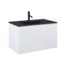 Oltens Vernal Set: Waschbecken mit Schrank 80 cm schwarz matt/weiß glänzend 68015000 zdj.1