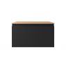 Oltens Vernal Waschbeckenunterschrank wandhängend 80 cm mit Waschbeckenplatte schwarz matt/Eiche 68112300 zdj.2