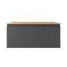 Oltens Vernal wall-mounted base unit 100 cm with countertop, matte graphite/oak 68113400 zdj.2