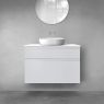Oltens Vernal bathroom furniture set 100 cm with countertop, matte grey/white gloss 68228700 zdj.4