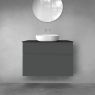 Oltens Vernal bathroom furniture set 100 cm with countertop, matte graphite/matte black 68232400 zdj.4