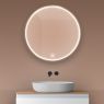Oltens Nordlis mirror 80 cm, round with LED lighting and Klarglas system, brushed copper 64101610 zdj.1