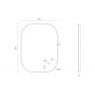 Oltens Nordlis mirror 60x80 cm, rectangular with LED lighting and Klarglas system 64123000 zdj.2