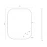 Oltens Nordlis 80x100 cm rechteckiger Spiegel mit LED-Beleuchtung und Klarglas-System 64124000 zdj.2