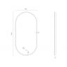Oltens Nordlis zrcadlo 50x100 cm oválný s osvětlením a systémem Klarglas, 64128000 zdj.2