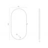 Oltens Nordlis zrcadlo 50x100 cm oválný s osvětlením a systémem Klarglas, černá 64129300 zdj.2