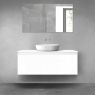 Oltens Vernal wall-mounted base unit 120 cm with countertop, white gloss 68129000 zdj.1