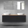 Oltens Vernal zestaw mebli łazienkowych 160 cm z blatem czarny mat/dąb 68404300 zdj.1