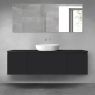 Oltens Vernal bathroom furniture set 160 cm with countertop, matte black 68475300 zdj.1