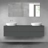 Oltens Vernal bathroom furniture set 180 cm with countertop, matte graphite 68489400 zdj.1