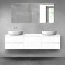 Oltens Vernal bathroom furniture set 180 cm with countertop, white gloss 68491000 zdj.1