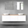 Oltens Vernal bathroom furniture set 180 cm with countertop, white gloss/oak 68493000 zdj.1