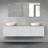 Oltens Vernal bathroom furniture set 180 cm with countertop, matte grey/oak 68493700 zdj.1